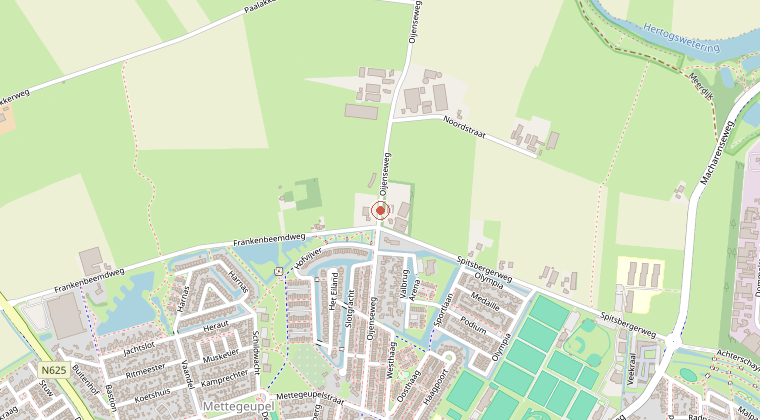 Kaart van de omgeving van de melding