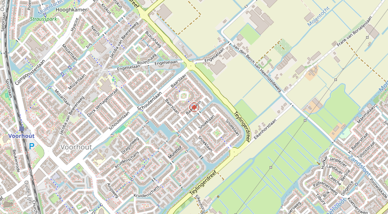 Kaart van de omgeving van de melding