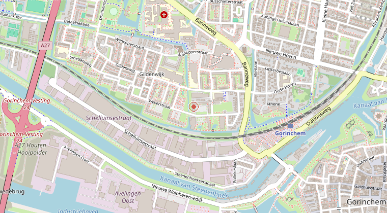 Kaart van de omgeving van de melding