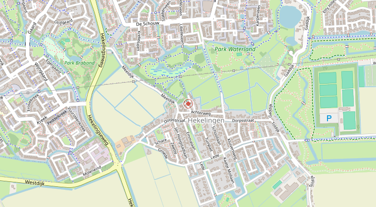 Kaart van de omgeving van de melding