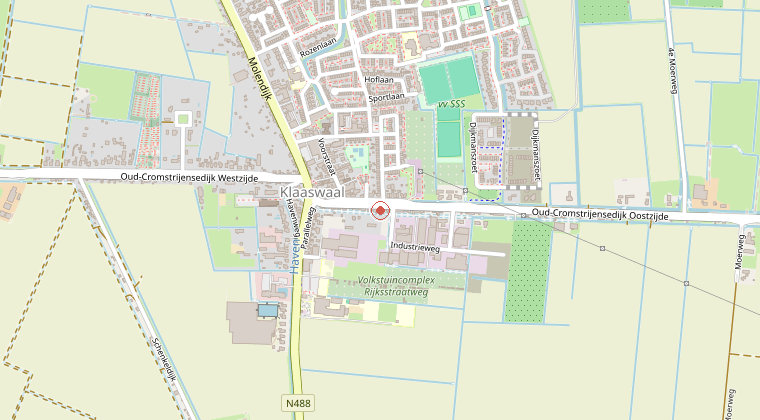 Kaart van de omgeving van de melding