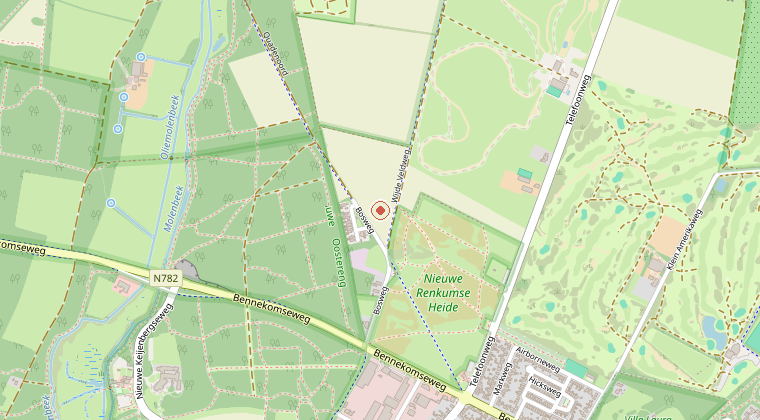 Kaart van de omgeving van de melding