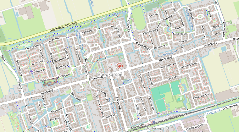 Kaart van de omgeving van de melding