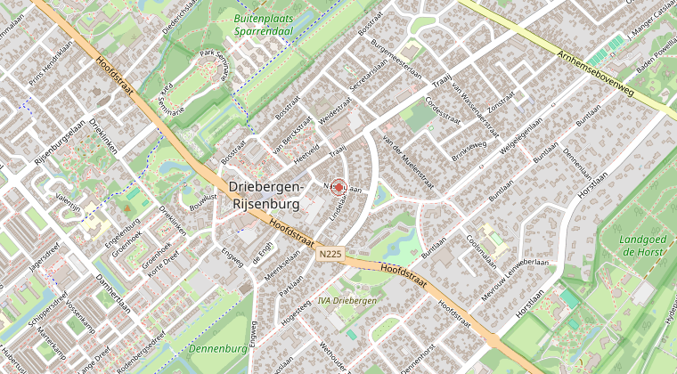 Kaart van de omgeving van de melding