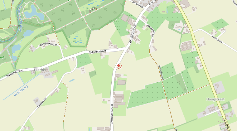 Kaart van de omgeving van de melding