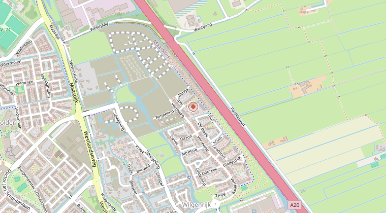 Kaart van de omgeving van de melding