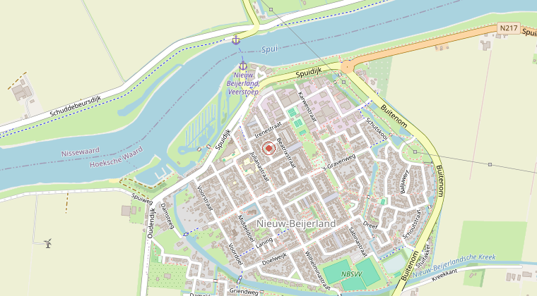 Kaart van de omgeving van de melding