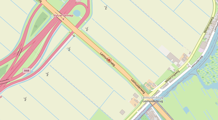 Kaart van de omgeving van de melding