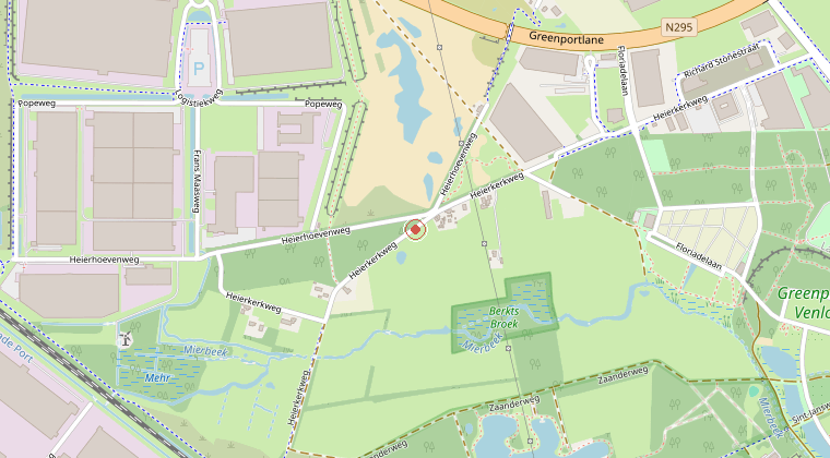 Kaart van de omgeving van de melding