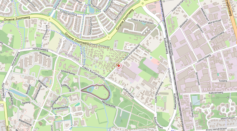Kaart van de omgeving van de melding
