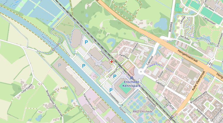 Kaart van de omgeving van de melding