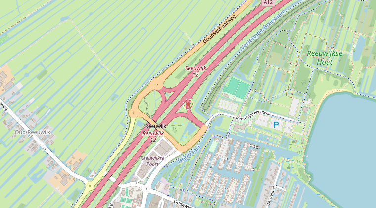 Kaart van de omgeving van de melding
