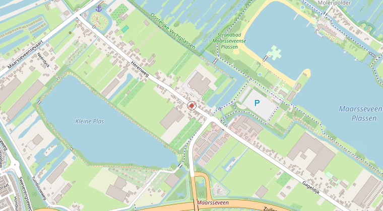 Kaart van de omgeving van de melding