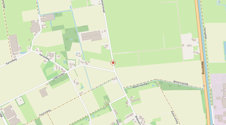 Kaart van de omgeving van de melding