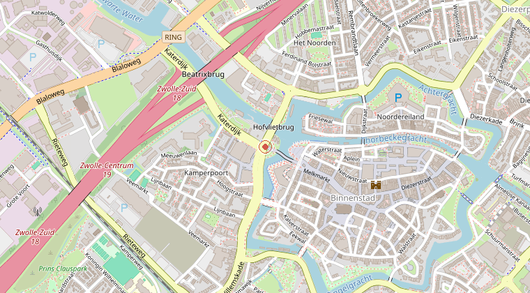 Kaart van de omgeving van de melding
