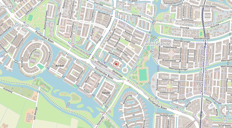 Kaart van de omgeving van de melding