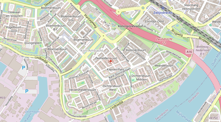 Kaart van de omgeving van de melding