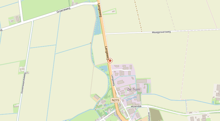Kaart van de omgeving van de melding