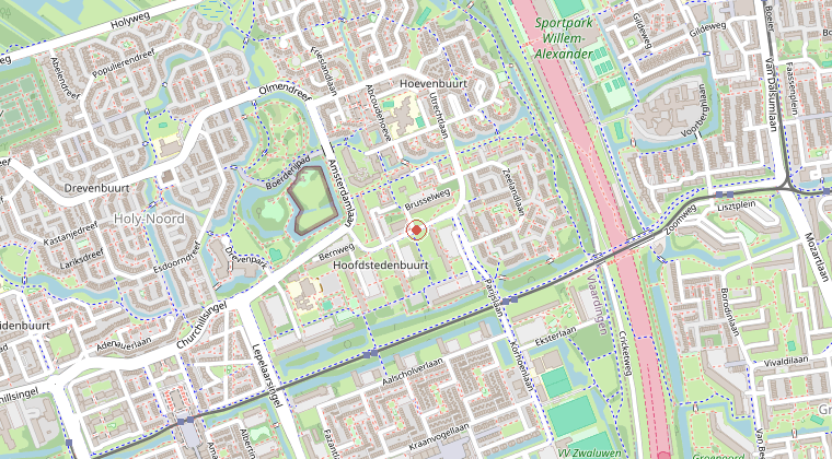 Kaart van de omgeving van de melding
