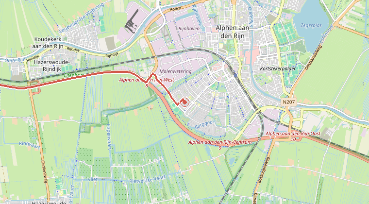 Kaart van de omgeving van de melding