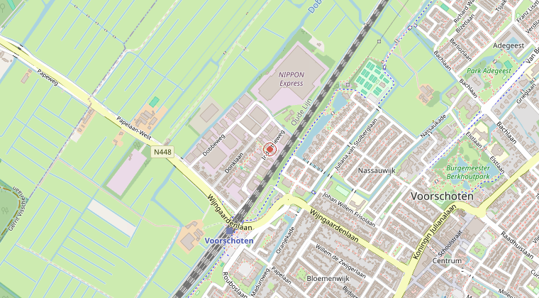 Kaart van de omgeving van de melding