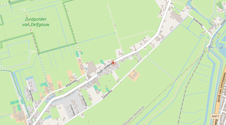 Kaart van de omgeving van de melding