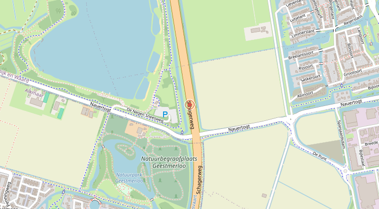 Kaart van de omgeving van de melding
