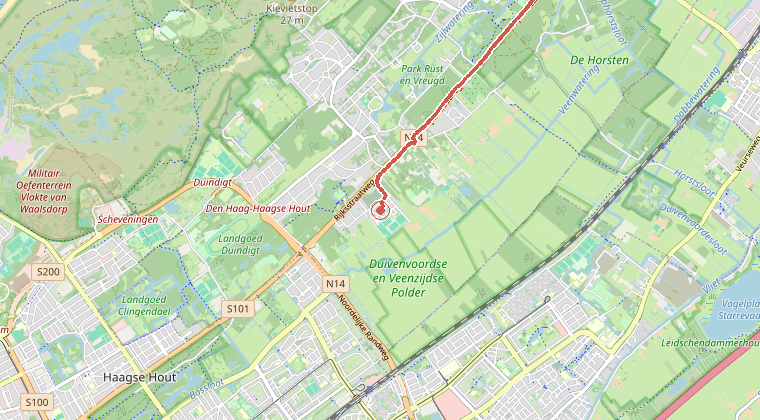 Kaart van de omgeving van de melding