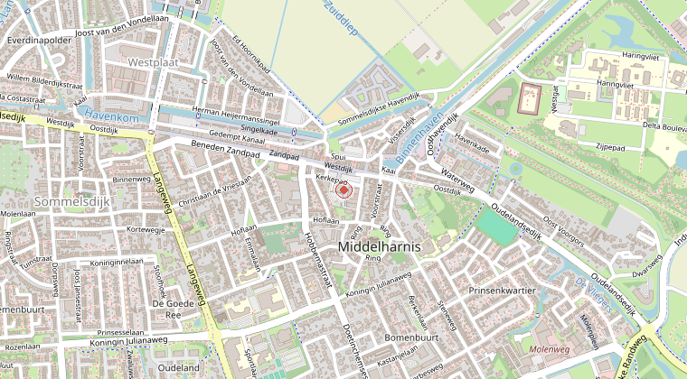 Kaart van de omgeving van de melding