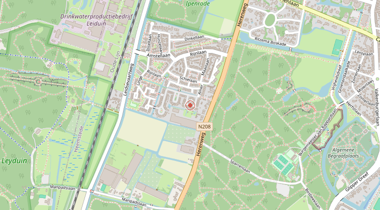 Kaart van de omgeving van de melding