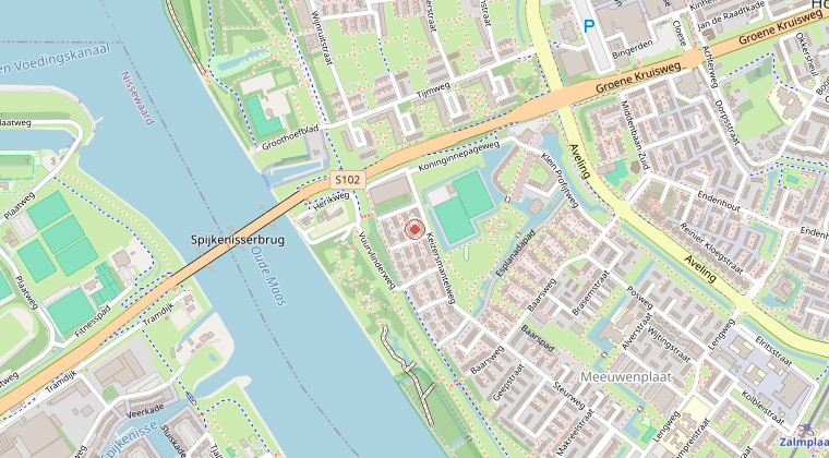 Kaart van de omgeving van de melding