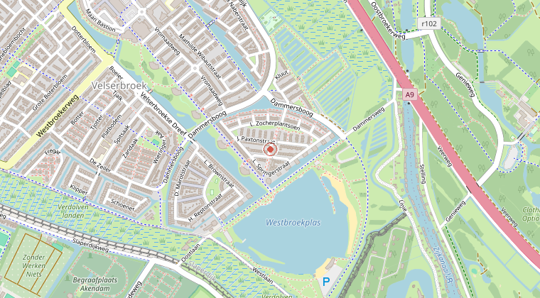 Kaart van de omgeving van de melding