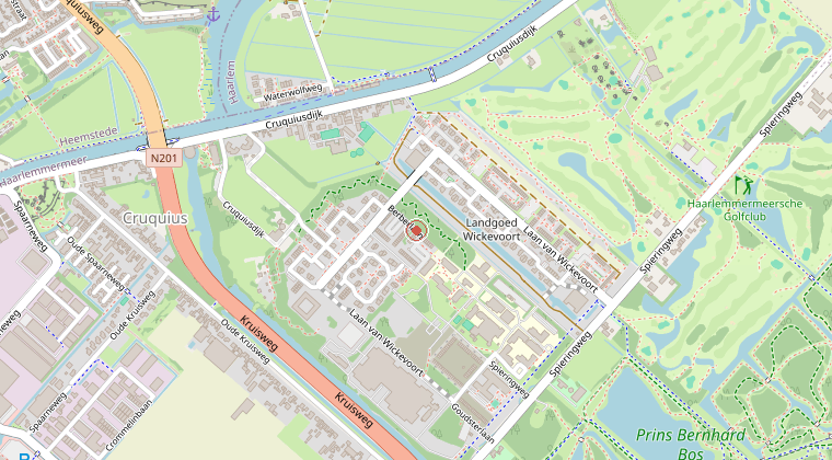 Kaart van de omgeving van de melding