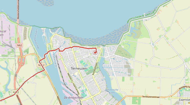Kaart van de omgeving van de melding