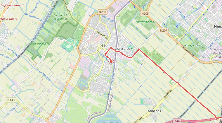 Kaart van de omgeving van de melding