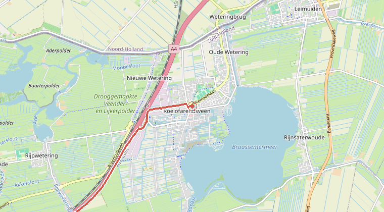 Kaart van de omgeving van de melding