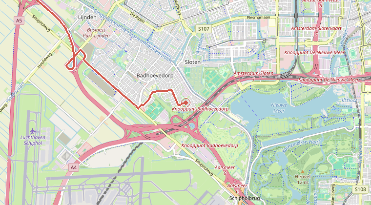 Kaart van de omgeving van de melding