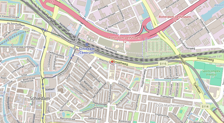 Kaart van de omgeving van de melding