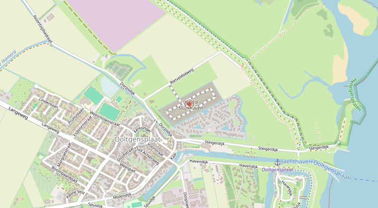 Kaart van de omgeving van de melding