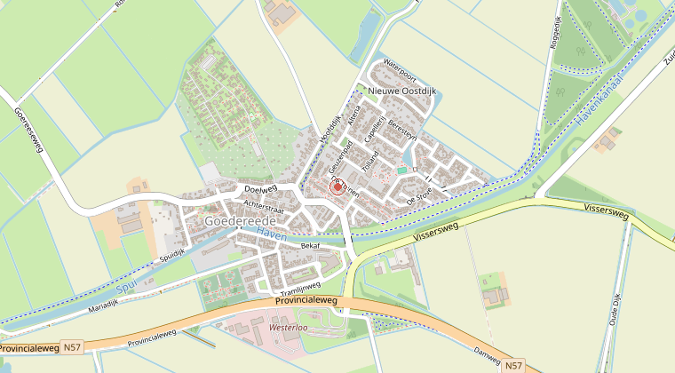 Kaart van de omgeving van de melding