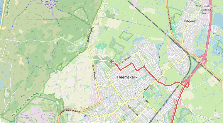 Kaart van de omgeving van de melding