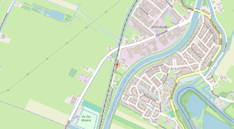 Kaart van de omgeving van de melding