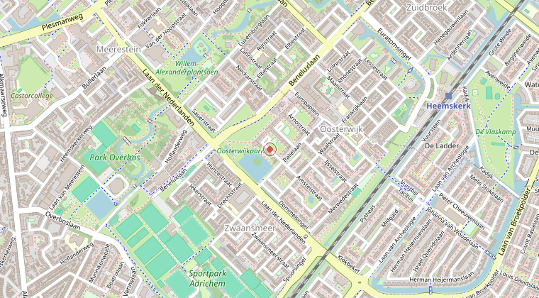 Kaart van de omgeving van de melding