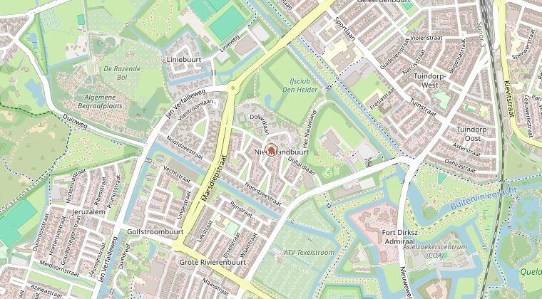 Kaart van de omgeving van de melding