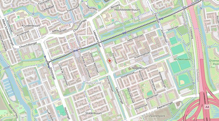 Kaart van de omgeving van de melding