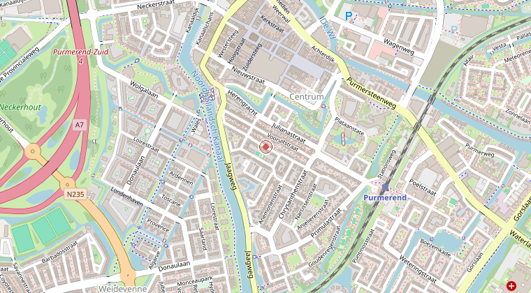 Kaart van de omgeving van de melding