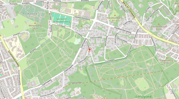 Kaart van de omgeving van de melding