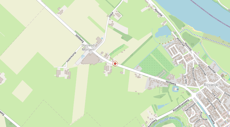 Kaart van de omgeving van de melding