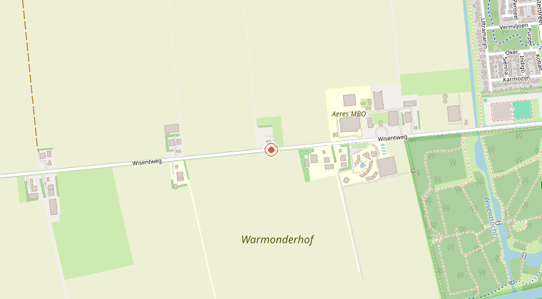 Kaart van de omgeving van de melding