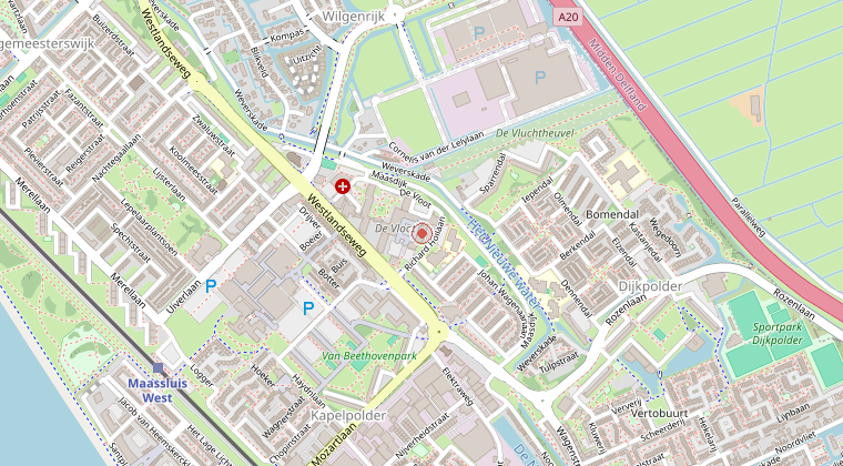 Kaart van de omgeving van de melding